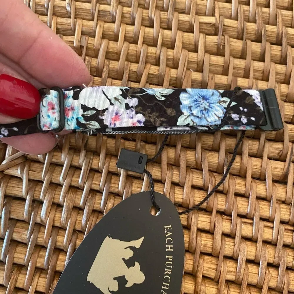 *Little Prince* Black Floral Cotton Bow Tie NWT